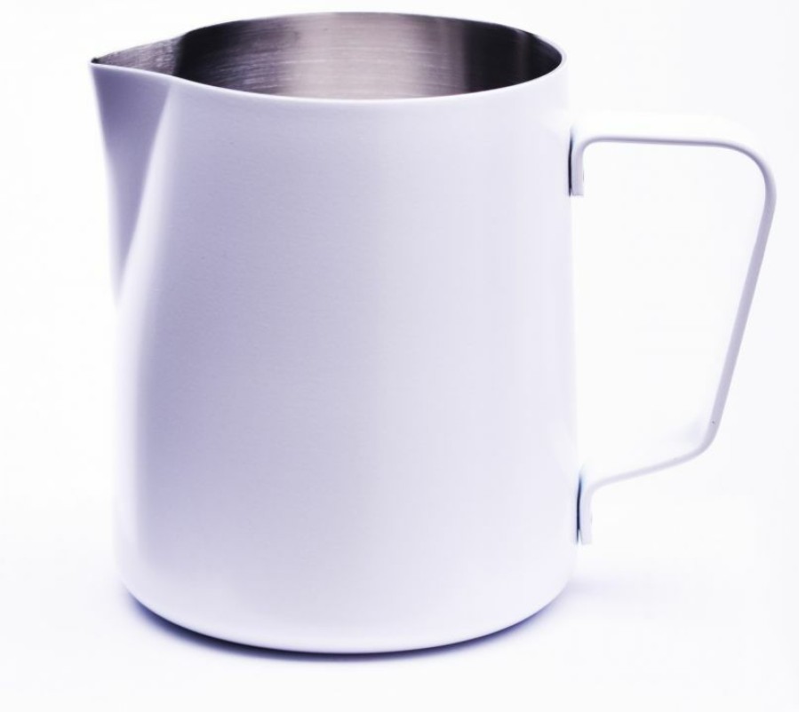 Barista And Coffee Accessories * | Joefrex Powder Coated Milk Pitcher 590 Ml, White