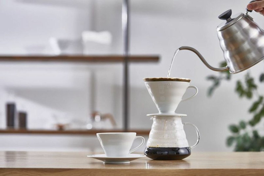 Cups, Mugs And Flasks * | Hario V60 Ceramic Cup And Saucer, 150 Ml