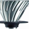 Manual Coffee Brewing Equipment * | Hario V60 Steel Dripper Size 02 With Silicone Base