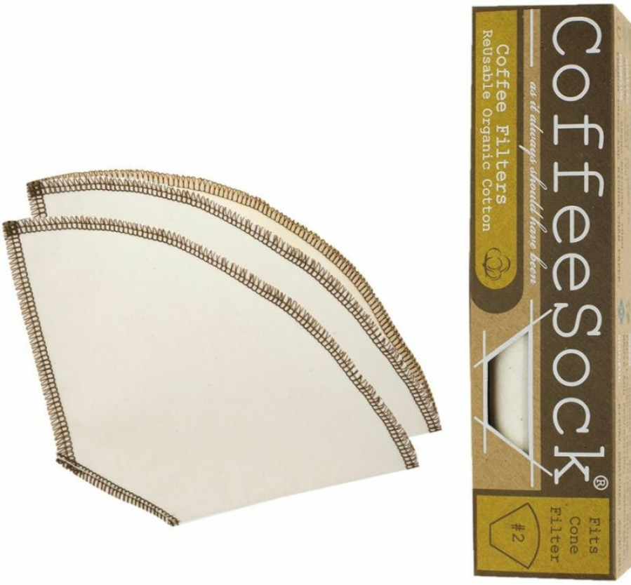 Barista And Coffee Accessories * | Coffeesock Drip #2 Cone Coffee Filters, 2 Pcs