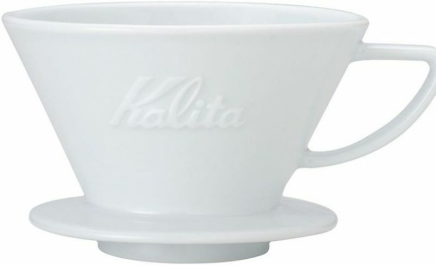 Manual Coffee Brewing Equipment * | Kalita Wave #185 Ceramic Dripper, White