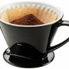 Manual Coffee Brewing Equipment * | Gefu Stefano Porcelain Coffee Filter Size 4, Black