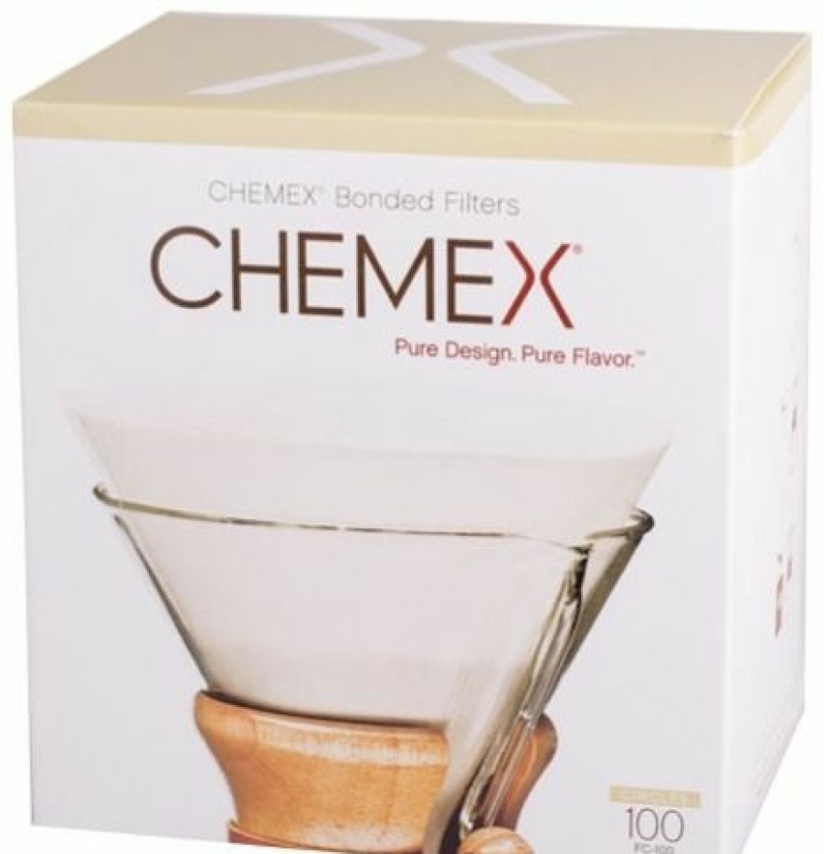 Manual Coffee Brewing Equipment * | Chemex Pre-Folded Circles Paper Coffee Filters For 6, 8 And 10 Cup Coffeemaker, 100 Pcs