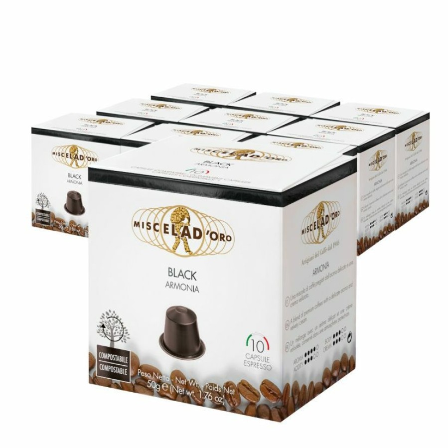 Coffee * | Miscela D'Oro Black Nespresso Compatible Coffee Capsules