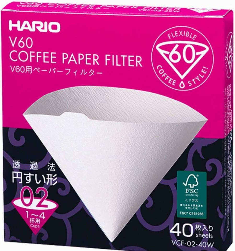 Manual Coffee Brewing Equipment * | Hario V60 Size 02 Coffee Paper Filters Box