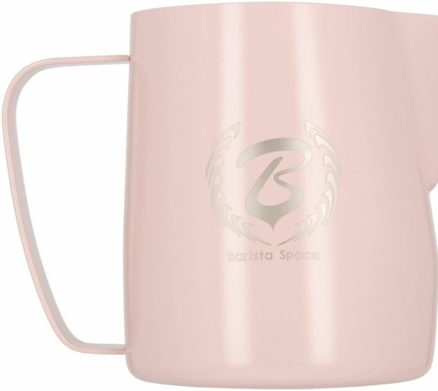 Barista And Coffee Accessories * | Barista Space Milk Jug, Teflon Pink