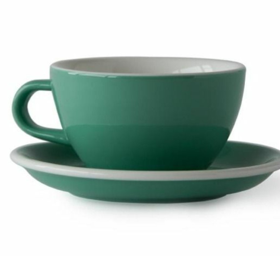 Cups, Mugs And Flasks * | Acme Large Latte Cup 280 Ml + Saucer 15 Cm