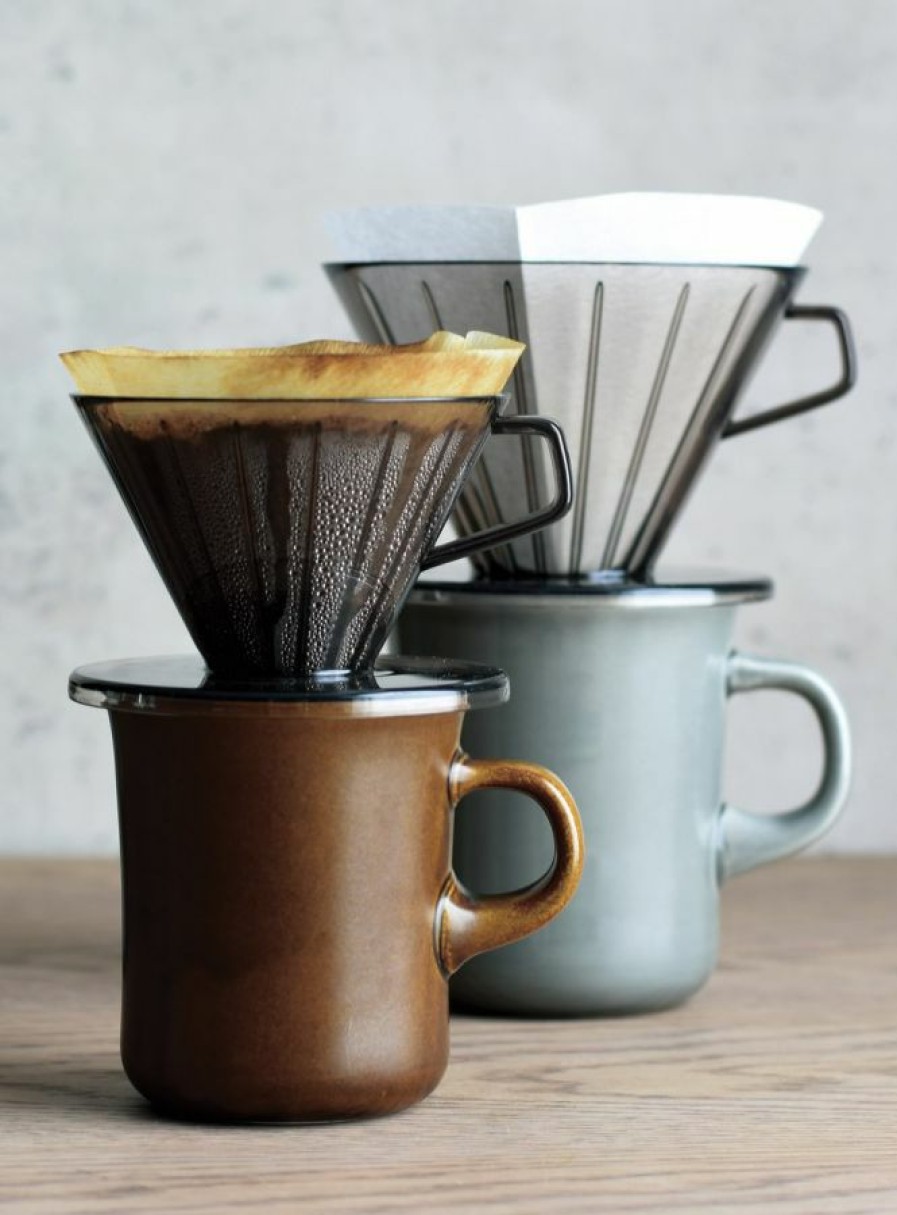 Manual Coffee Brewing Equipment * | Kinto Scs Brewer Plastic Coffee Dripper 2 Cups, Clear Grey