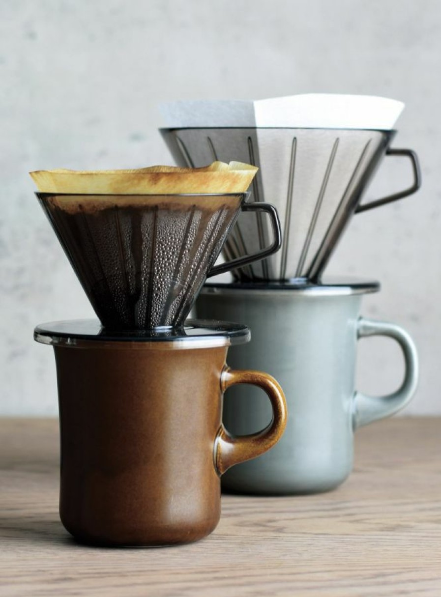 Manual Coffee Brewing Equipment * | Kinto Scs Brewer Plastic Coffee Dripper 4 Cups, Clear Grey