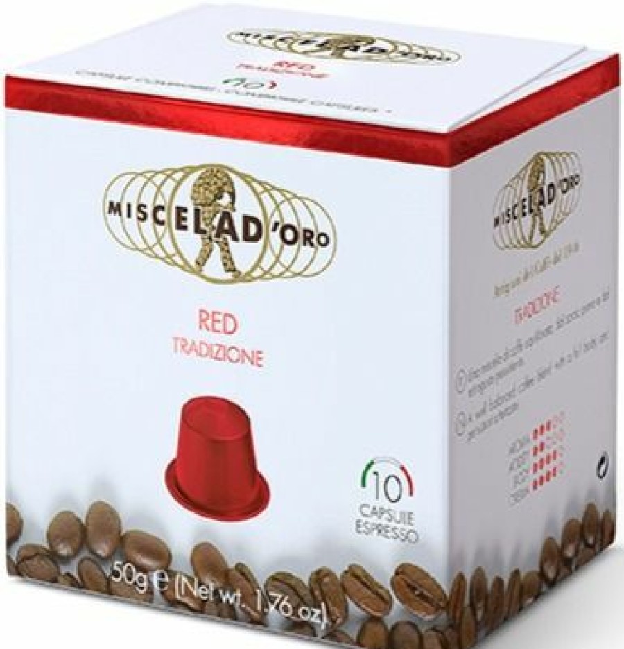 Coffee * | Miscela D'Oro Red Nespresso Compatible Coffee Capsules 10 Pcs