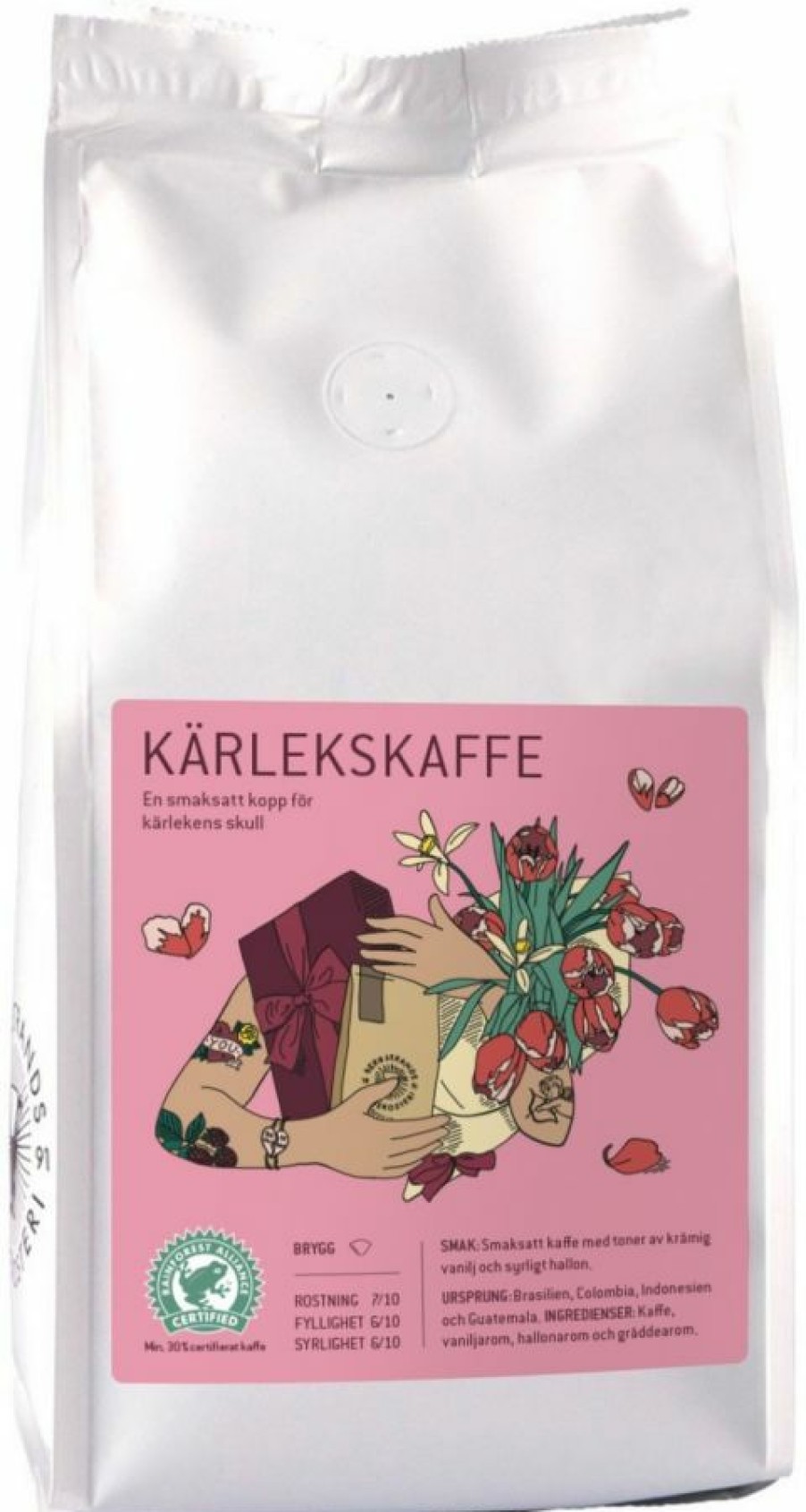 Coffee * | Bergstrands Kafferosteri Bergstrands Karlekskaffe Flavoured Coffee 250 G Ground