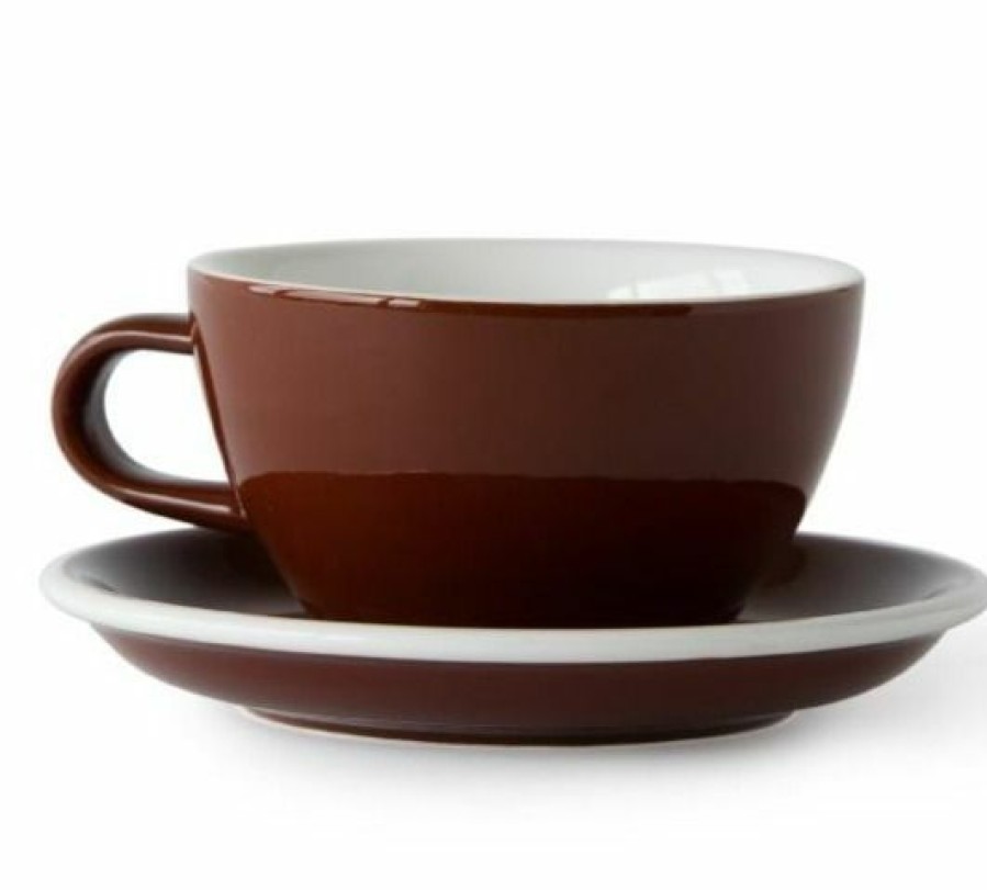 Cups, Mugs And Flasks * | Acme Large Latte Cup 280 Ml + Saucer 15 Cm