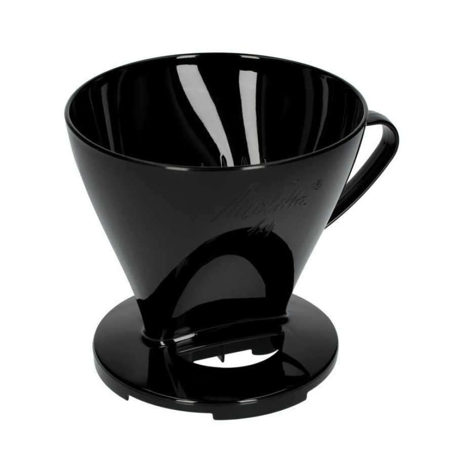 Manual Coffee Brewing Equipment * | Melitta Pour Over Plastic Coffee Filter 1 4, Black