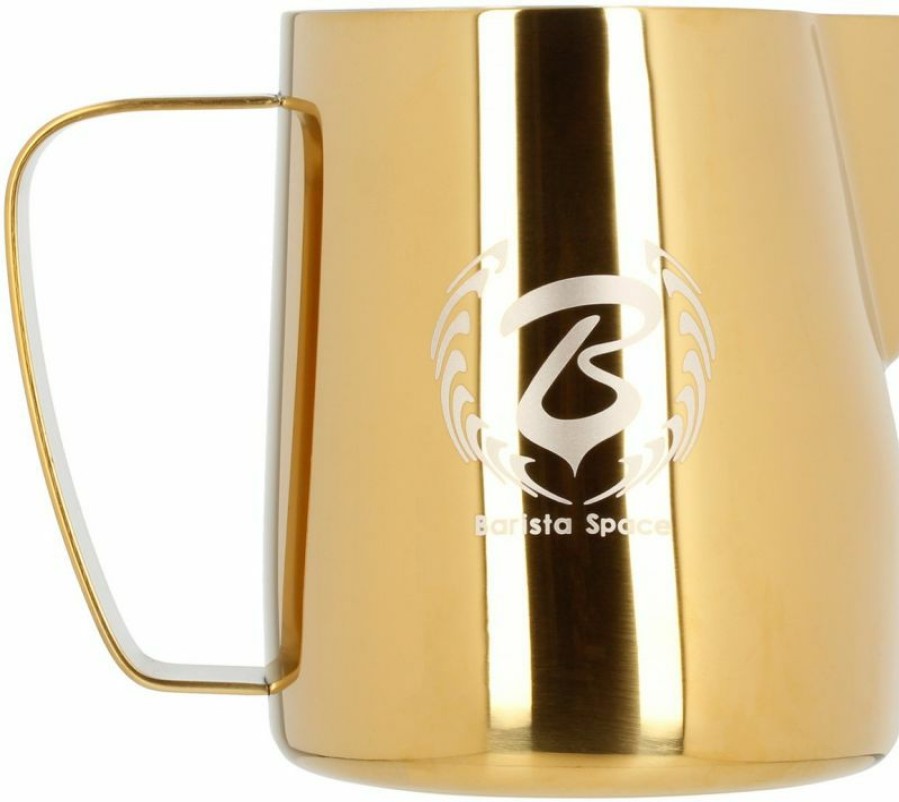 Barista And Coffee Accessories * | Barista Space Milk Pitcher, Gold