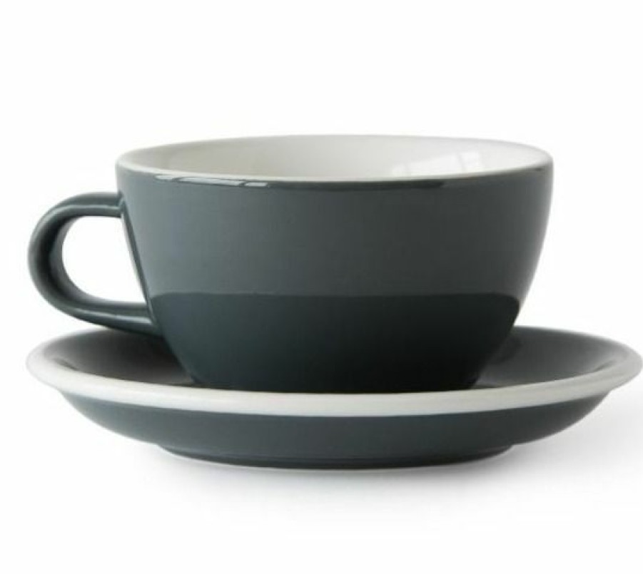 Cups, Mugs And Flasks * | Acme Large Latte Cup 280 Ml + Saucer 15 Cm