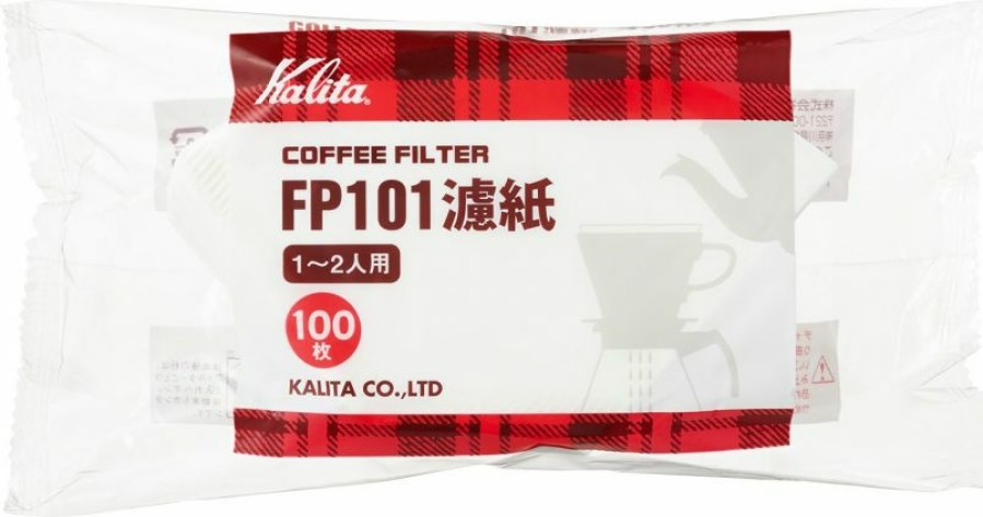 Manual Coffee Brewing Equipment * | Kalita Fp 101 White Coffee Paper Filters 100 Pcs