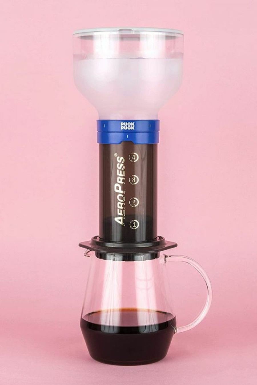 Manual Coffee Brewing Equipment * | Puckpuck: Cold Brew Attachment For The Aeropress Coffee Maker & 500 Ml Water Vessel