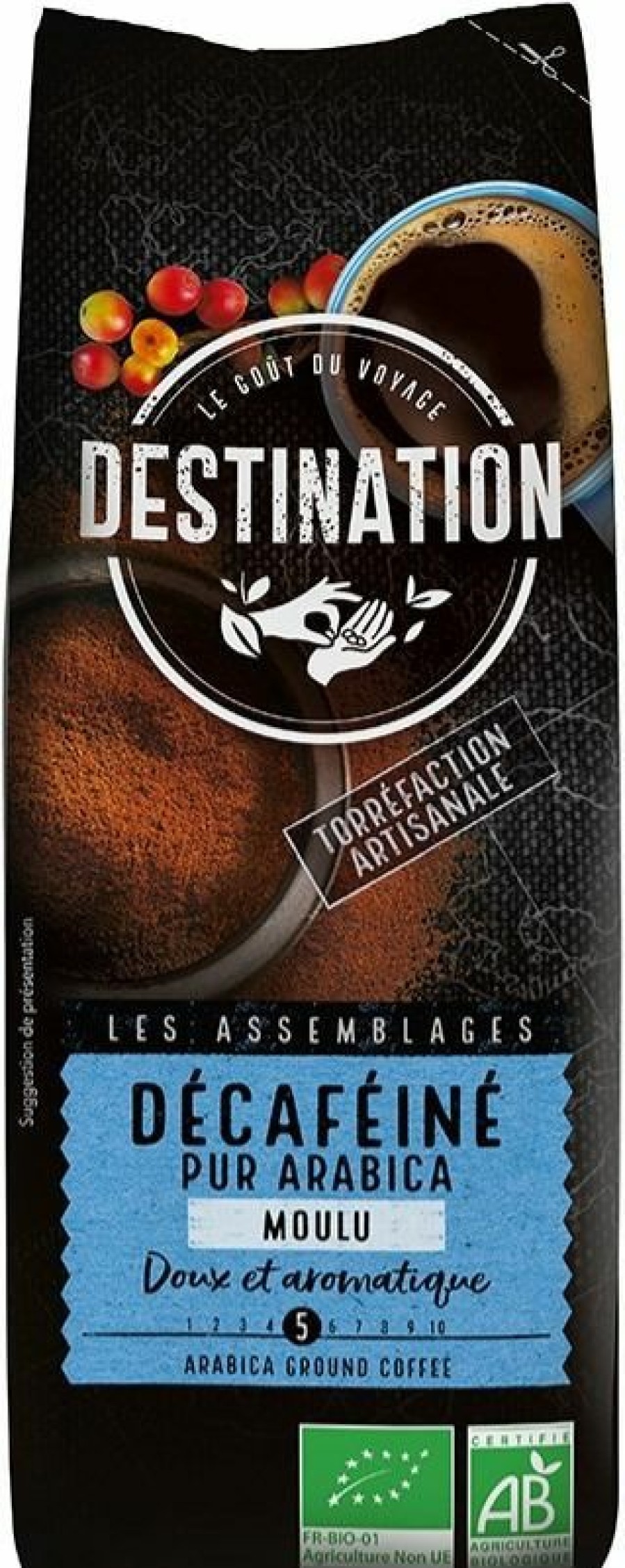 Coffee * | Destination Organic Decafeine Decaf Ground Filter Coffee 250 G