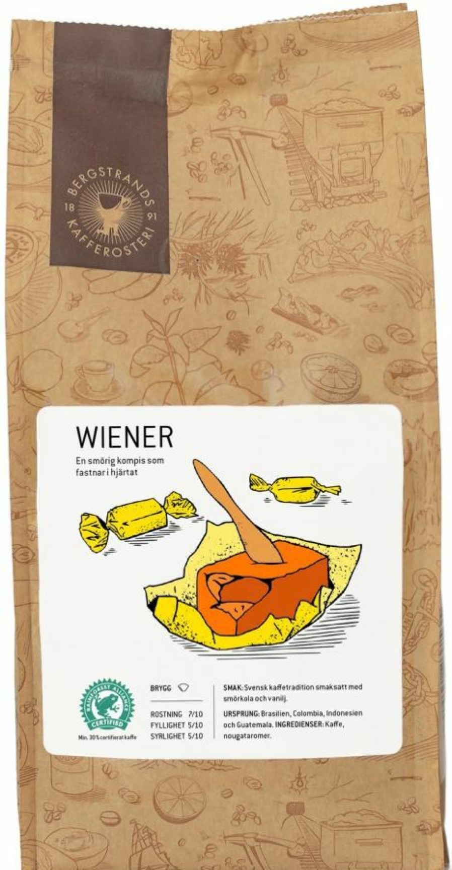 Coffee * | Bergstrands Kafferosteri Bergstrands Wiener Flavoured Coffee 250 G Ground