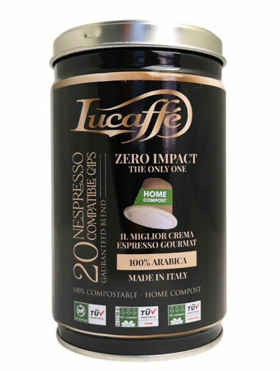 Coffee * | Lucaffe 100 % Arabica Biodegradable Nespresso Compatible Coffee Capsules 20 Pcs