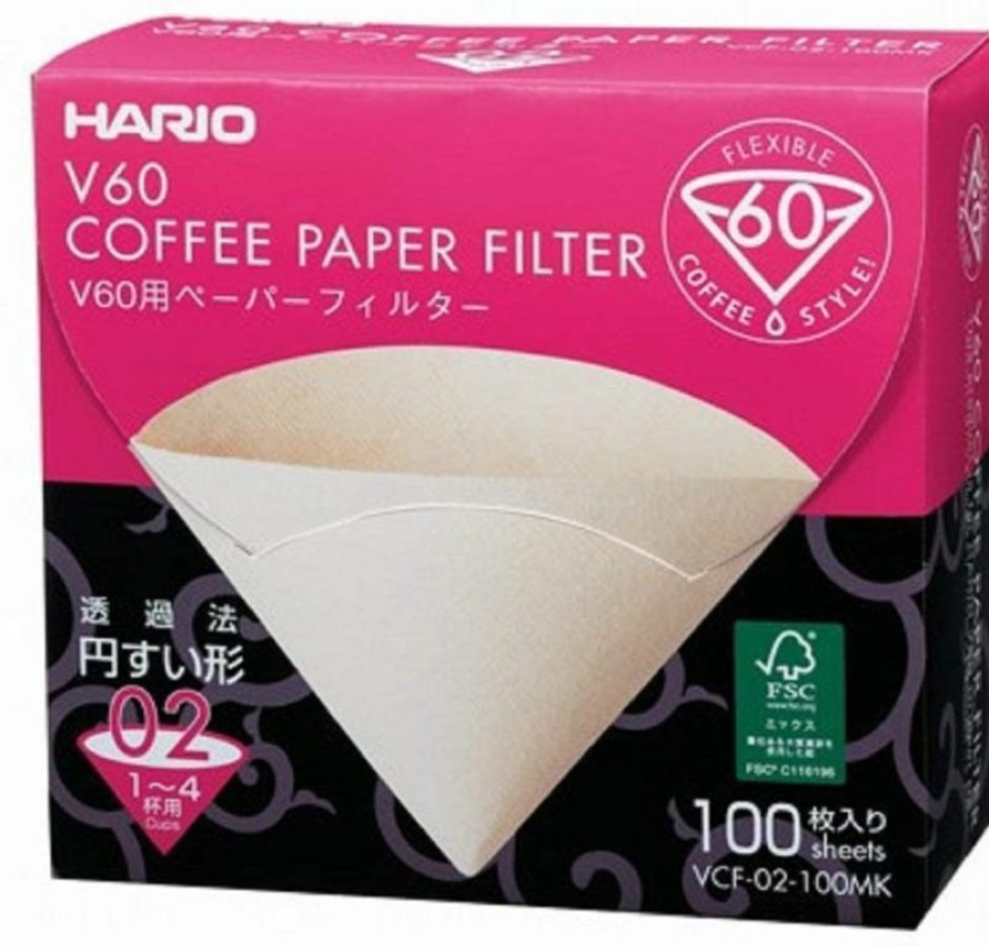 Manual Coffee Brewing Equipment * | Hario V60 Misarashi Size 02 Brown Coffee Paper Filters Box