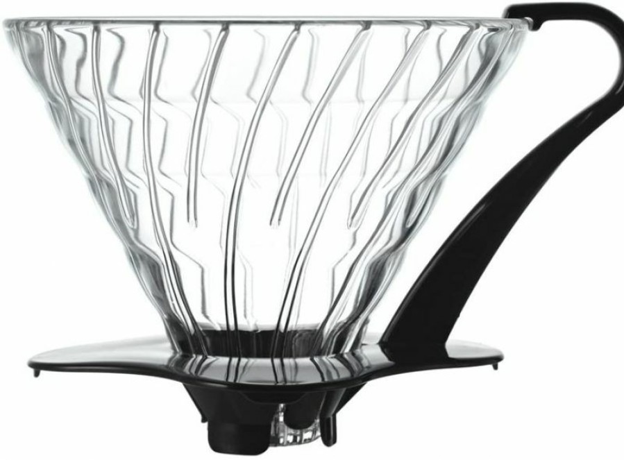 Manual Coffee Brewing Equipment * | Hario V60 Glass Coffee Dripper Size 03, Black