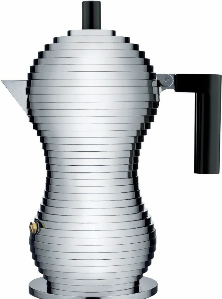 Manual Coffee Brewing Equipment * | Alessi Pulcina Mdl02 Moka Pot Black