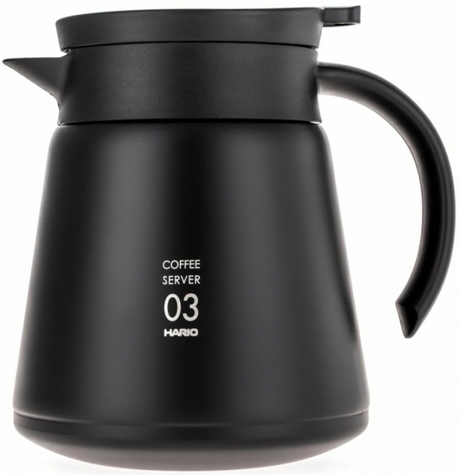 Barista And Coffee Accessories * | Hario V60 03 Insulated Stainless Steel Server 800 Ml, Black