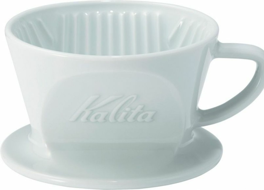 Manual Coffee Brewing Equipment * | Kalita Ceramic Dripper Ha 101, White