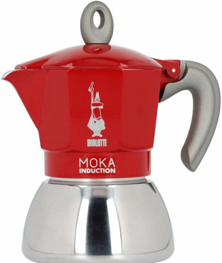 Manual Coffee Brewing Equipment * | Bialetti Moka Induction Red Stovetop Espresso Maker