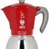 Manual Coffee Brewing Equipment * | Bialetti Moka Induction Red Stovetop Espresso Maker