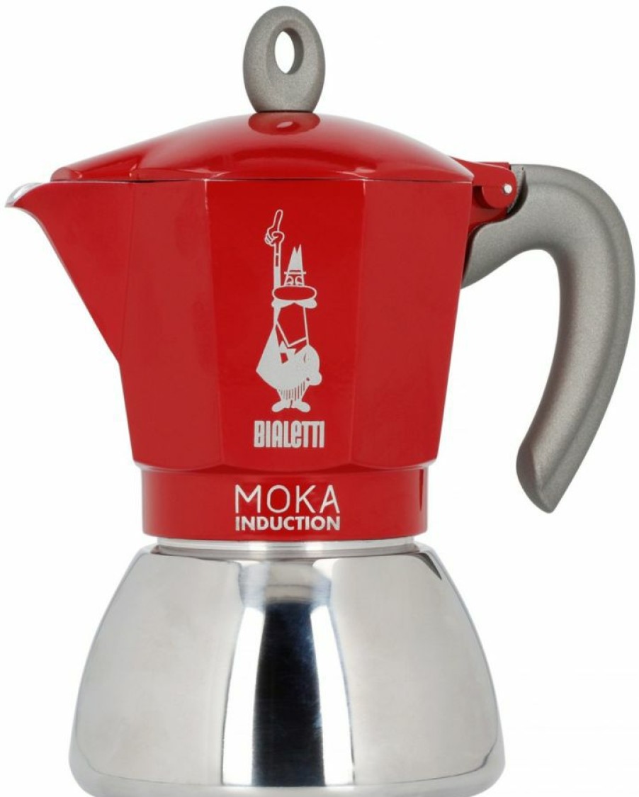 Manual Coffee Brewing Equipment * | Bialetti Moka Induction Red Stovetop Espresso Maker